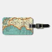 アルゼンチンの荷物のラベルのヴィンテージの地図 ラゲッジタグ (正面横)