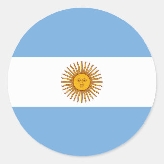 アルゼンチンの誇りを示すアルゼンチン国旗ステッカー ラウンドシール