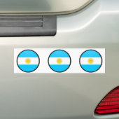アルゼンチンの質の旗の円 バンパーステッカー (車上)