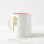 アルゼンチンの金めっきされた地図-アルゼンチンDorada ツートーンマグカップ (正面左)