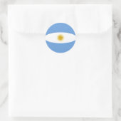 アルゼンチンの魚眼フラグステッカー ラウンドシール (バッグ)