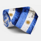 アルゼンチンの黒くグランジな旗 ネクタイ (ロール)