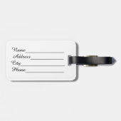 アルゼンチンのtouchの指紋の旗 ラゲッジタグ (裏面横)