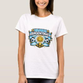 アルゼンチンを応援する愛国的なサッカーTシャツデザイン | アルゼンチン Tシャツ