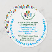 アルゼンチンアイリッシュアメリカンシャムロック誕生日 招待状 (正面/裏面)