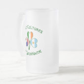 アルゼンチンアイルランドUSAフラッグスシャムロパーソナライズされたック フロストグラスビールジョッキ (正面左)