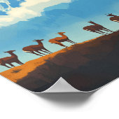 アルゼンチンイラストレーショントラベルアートヴィンテージ ポスター (角)