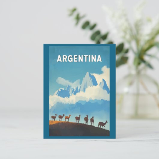 アルゼンチンイラストレーショントラベルアートヴィンテージ ポストカード (スタンド正面)