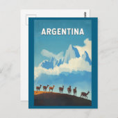 アルゼンチンイラストレーショントラベルアートヴィンテージ ポストカード (正面/裏面)