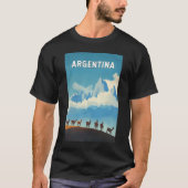 アルゼンチンイラストレーショントラベルアートヴィンテージ Tシャツ (正面)