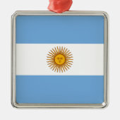 アルゼンチンオーナメント国旗 メタルオーナメント (正面)