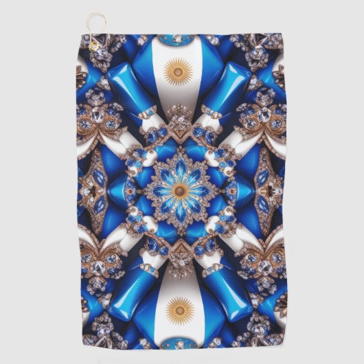 アルゼンチンカラーのゴルフタオル ゴルフタオル (正面)