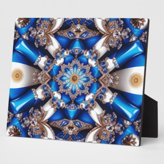 アルゼンチンカラーのプラークモダンデザイン フォトプラーク (側面)