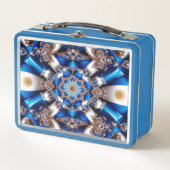 アルゼンチンカラーの金属製ステンレスランチボックス メタルランチボックス (正面)