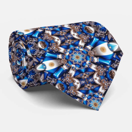 アルゼンチンカラーズデザイン ネクタイ (ロール)