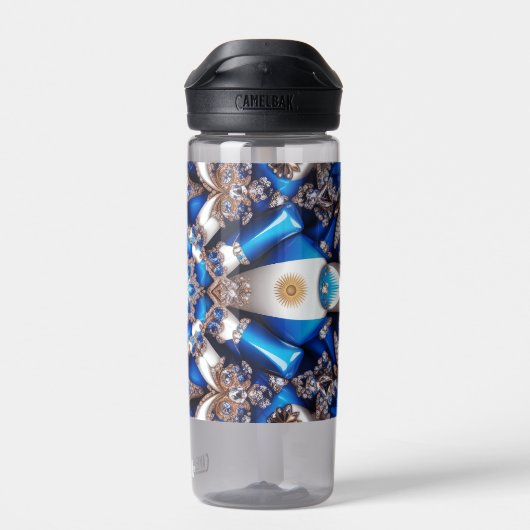 アルゼンチンカラーズ付きウォーターボトルデザイン ウォーターボトル (背面)