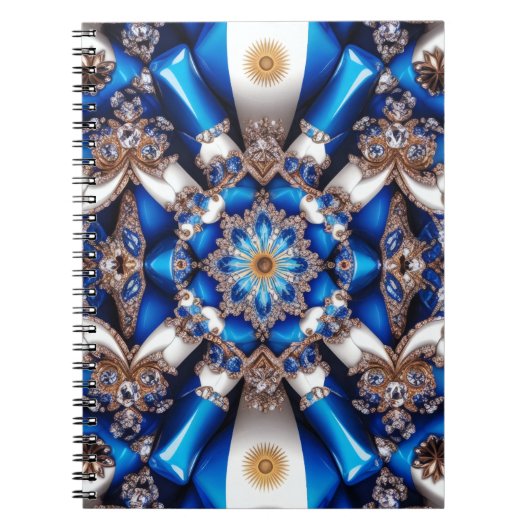 アルゼンチンカラー付きノートブック抽象デザイン ノートブック (正面)