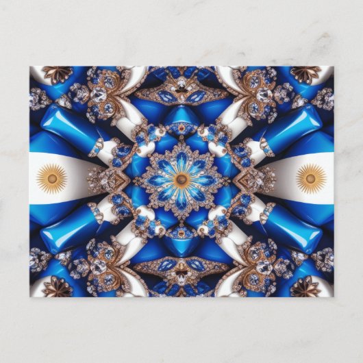 アルゼンチンカラー付きポストカードデザイン ポストカード (正面)