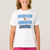 アルゼンチングランジ国旗（ルック） Tシャツ (正面)