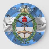 アルゼンチンコートオブアームズ ラージ壁時計 (正面)