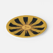 アルゼンチンゴールデンサンソルデマヨークラシックンラウンド ペーパープレート (アングル)