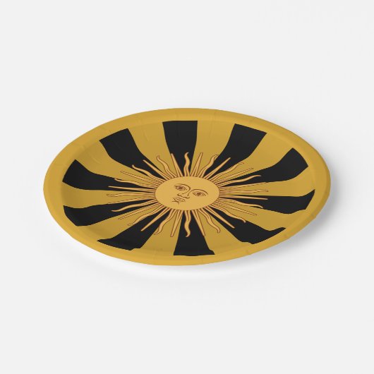 アルゼンチンゴールデンサンソルデマヨークラシックンラウンド ペーパープレート (アングル)