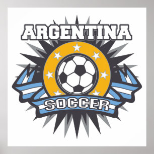 アルゼンチンサッカーのバースト ポスター