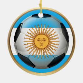 アルゼンチンサッカーボール セラミックオーナメント