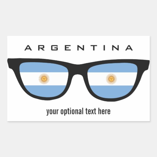 アルゼンチンシェードカスタムステッカー 長方形シール (正面)