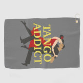 アルゼンチンタンゴアディクトダンスカップル ゴルフタオル (横)