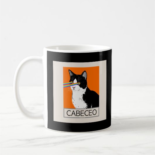 アルゼンチンタンゴカベセオ猫とレーザーアイズ コーヒーマグカップ (左)