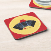 アルゼンチンタンゴバンドネオンフェドーラとレッドローズ コースター (左側)