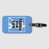 アルゼンチンタンゴfor Life Blue and White ラゲッジタグ (正面横)