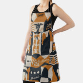 アルゼンチンパターンシームレスデザインイラストレーション エプロン (インサイチュ)