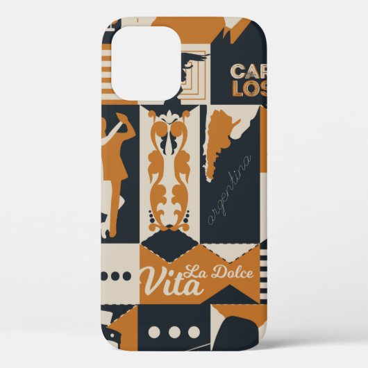 アルゼンチンパターンシームレスデザインイラストレーション Case-Mate iPhoneケース (裏面)