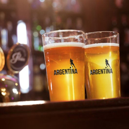 アルゼンチンフラッグサッカー選手は玉としてドットを使う タンブラーグラス