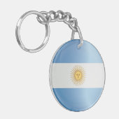 アルゼンチンラウンドアイコン国旗 キーホルダー (正面左)