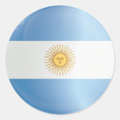 アルゼンチンラウンドアイコン国旗 ラウンドシール (正面)