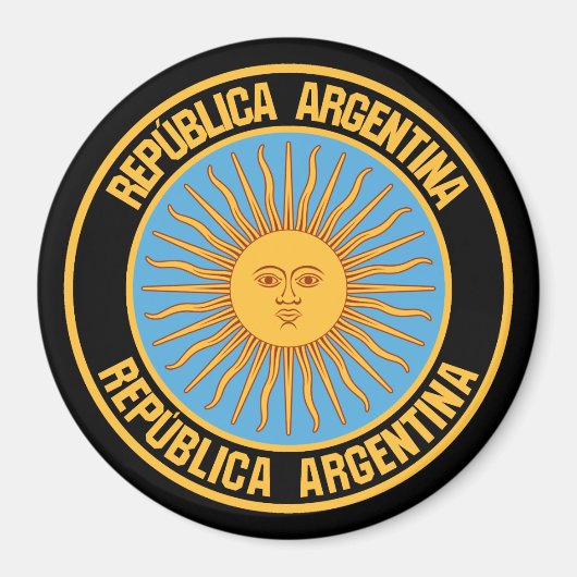 アルゼンチンラウンドエンブレム マグネット (正面)
