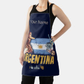 アルゼンチンヴィンテージゴーチョ国旗のサッカーボール エプロン (インサイチュ)