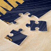 アルゼンチンヴィンテージゴーチョ国旗のサッカーボール ジグソーパズル (側面)