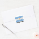 アルゼンチンヴィンテージ国旗 ラウンドシール (封筒)