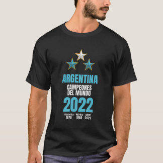 アルゼンチン世界チャンピオン2022 – サッカーファン関連 Tシャツ