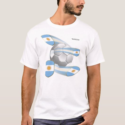 アルゼンチン人のサッカーは人のワイシャツを保護します Tシャツ (正面)