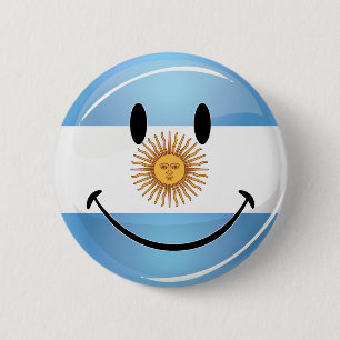 アルゼンチン人の微笑の旗 缶バッジ