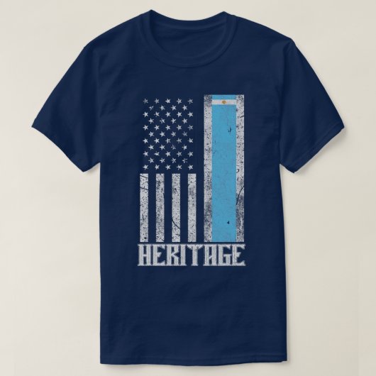 アルゼンチン伝統動揺して国旗 Tシャツ (デザイン正面)