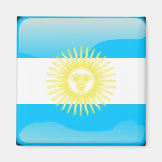 アルゼンチン光沢国旗 マグネット (正面)