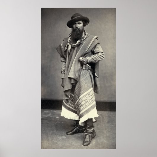 アルゼンチン共和国のガウチョ1868年 ポスター (正面)