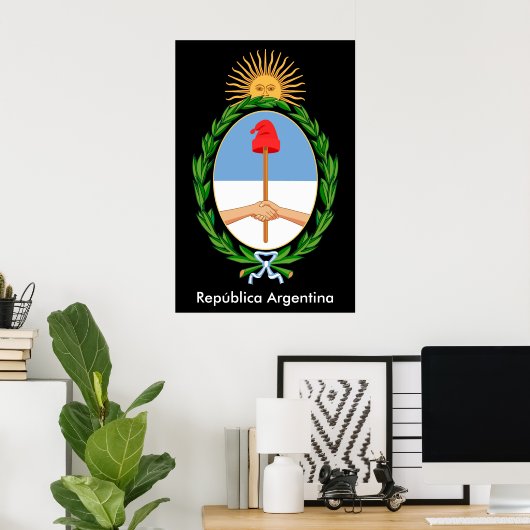 アルゼンチン共和国 – エンブレムポスター ポスター (ホームオフィス)