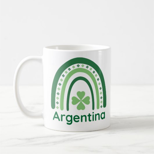 アルゼンチン名クローバーボホーレインボー コーヒーマグカップ (左)